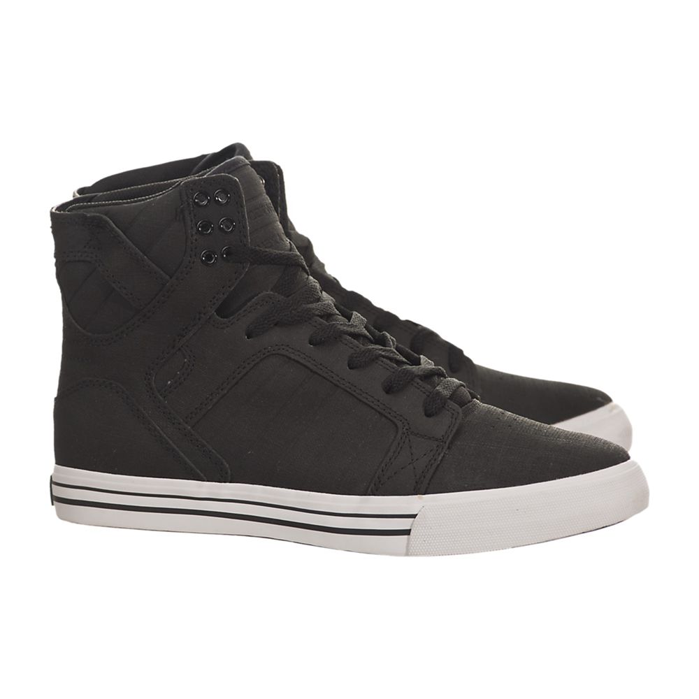 Baskets Montantes Supra SkyTop Noir Black/White Homme | FHM-77016720